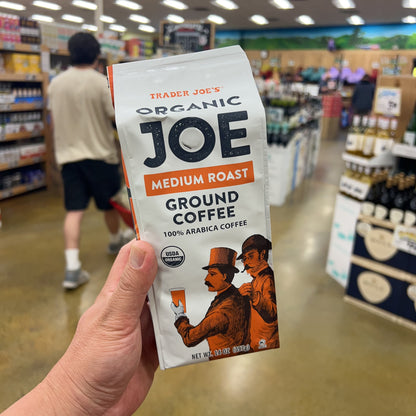 Trader Joe's Organic Joe Medium Roast Ground Coffee USDA Organic 100% Arabica 14 oz