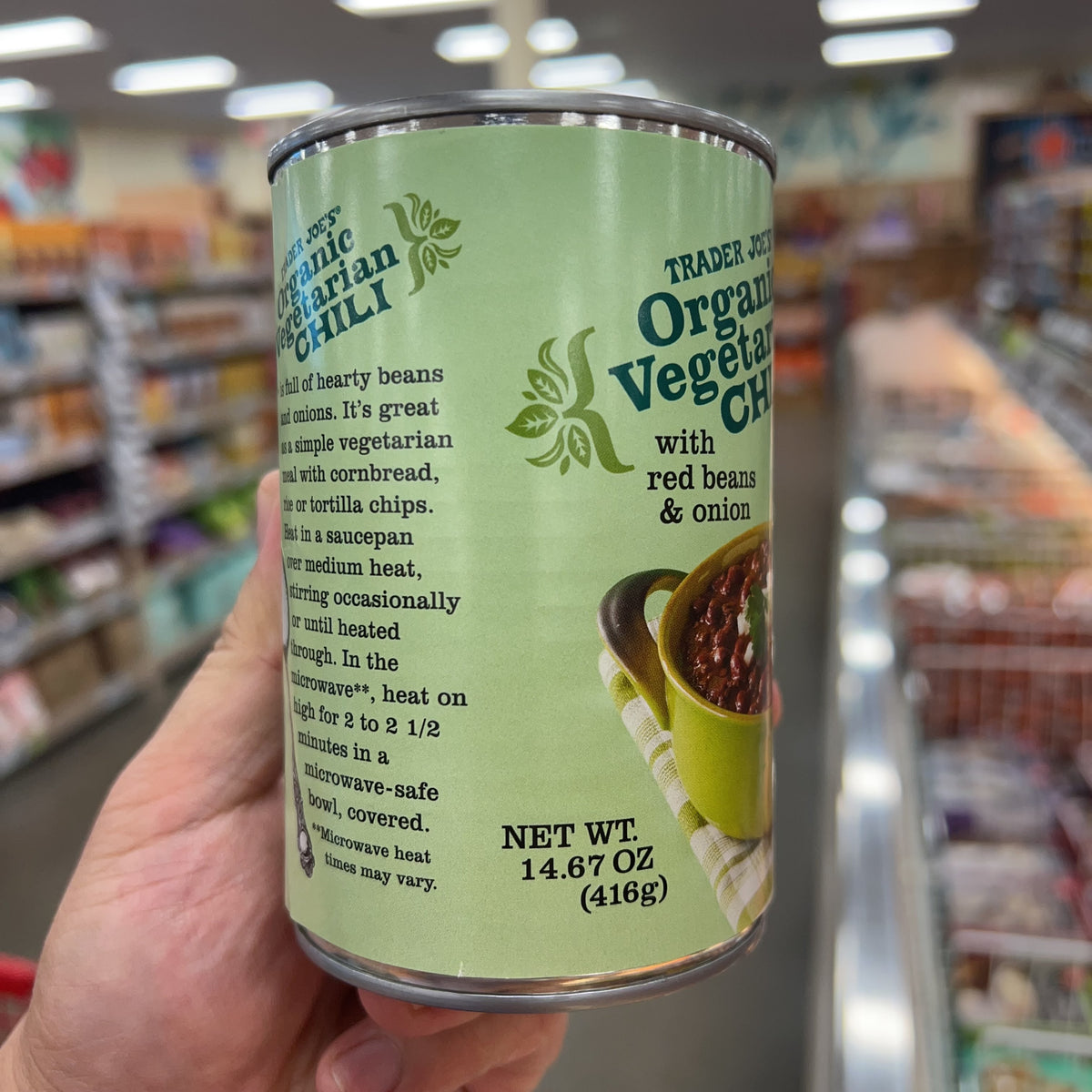 Trader Joe's Organic Vegetarian Chili with Red Beans & Onion, 14.67 oz product image 3