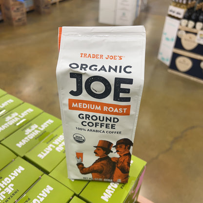 Trader Joe's Organic Joe Medium Roast Ground Coffee USDA Organic 100% Arabica 14 oz