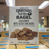 Front package of Trader Joe's Everything but the Bagel Seasoned Bite Sized Crackers 10 oz