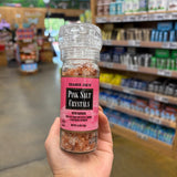 Trader Joe's Pink Salt Crystals with Grinder 4.5 oz, coarse pink salt crystals