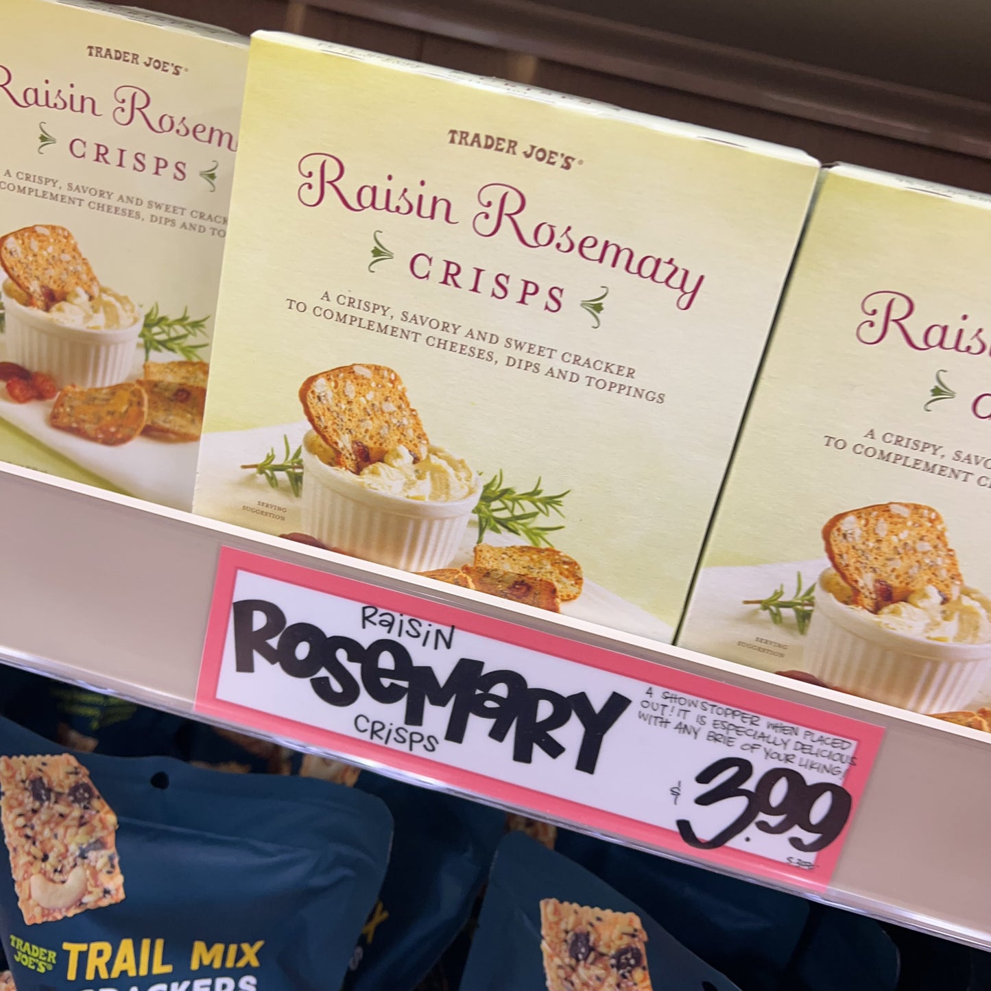 Trader Joe's Raisin Rosemary Crisps