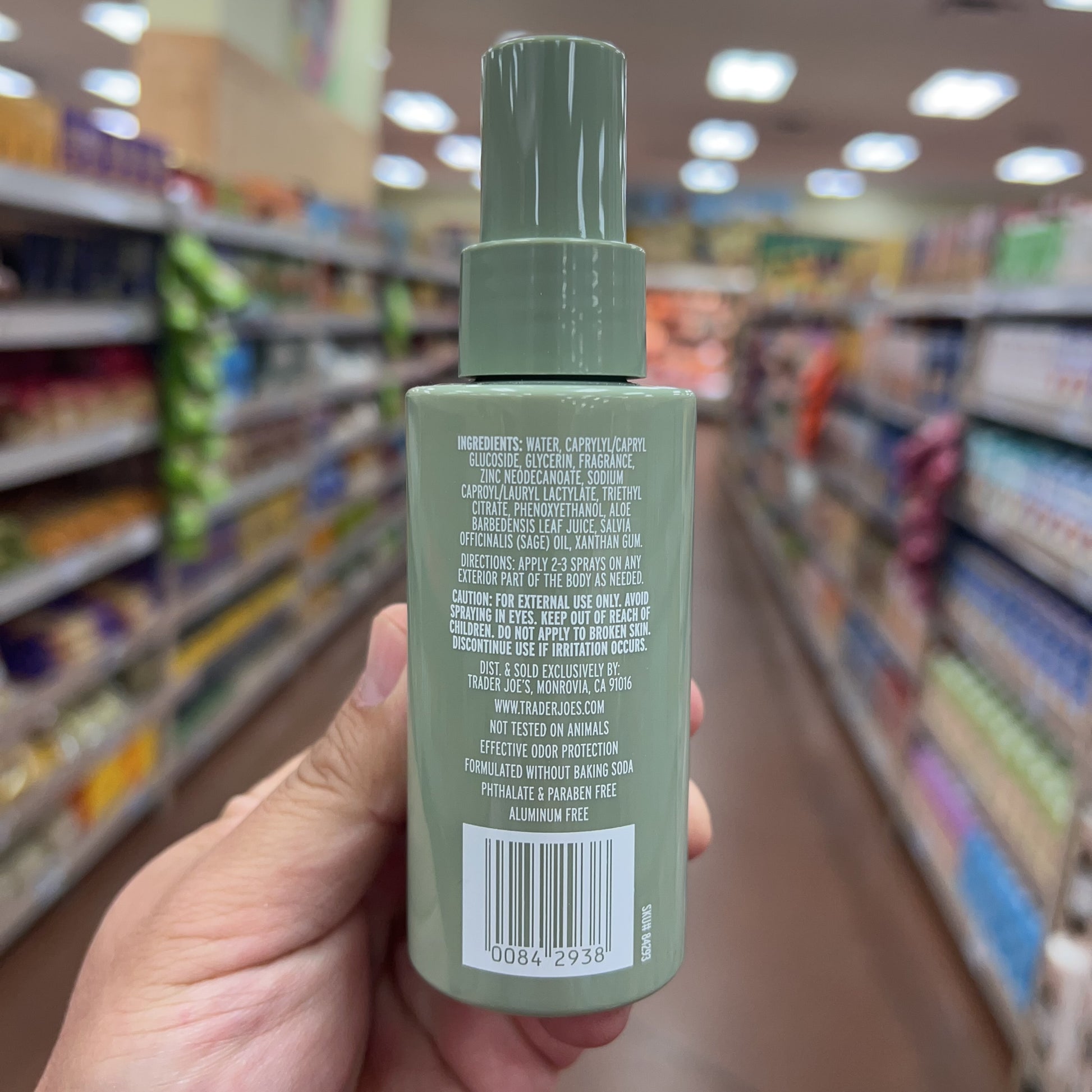 Trader Joe's Cypress and Bergamot Scented Whole Body Deodorant Spray