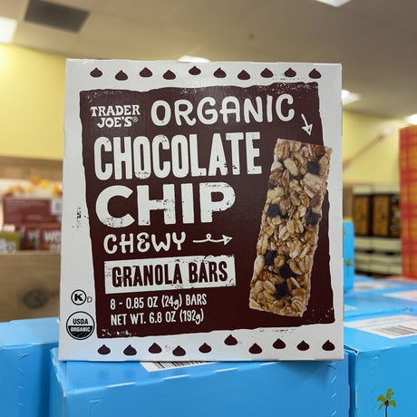 Trader Joe's Organic Chocolate Chip Chewy Granola Bars 8 Pack 6.8 oz product image