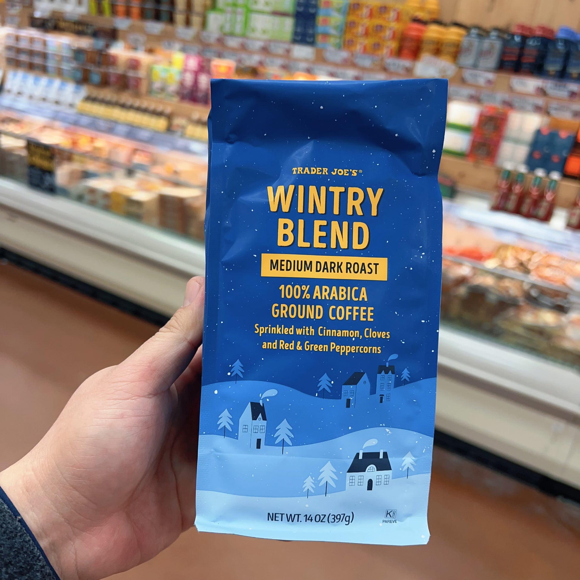 Trader Joe's Wintry Blend Medium Dark Roast Ground Coffee 14oz 397g