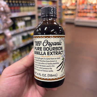 Trader Joe's Organic Pure Bourbon Vanilla Extract USDA Organic 4 fl oz (118mL)