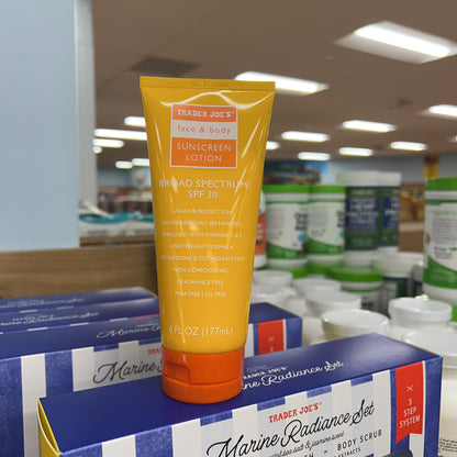 Trader Joe's Face & Body Sunscreen Lotion SPF 30 Broad Spectrum 6 fl oz