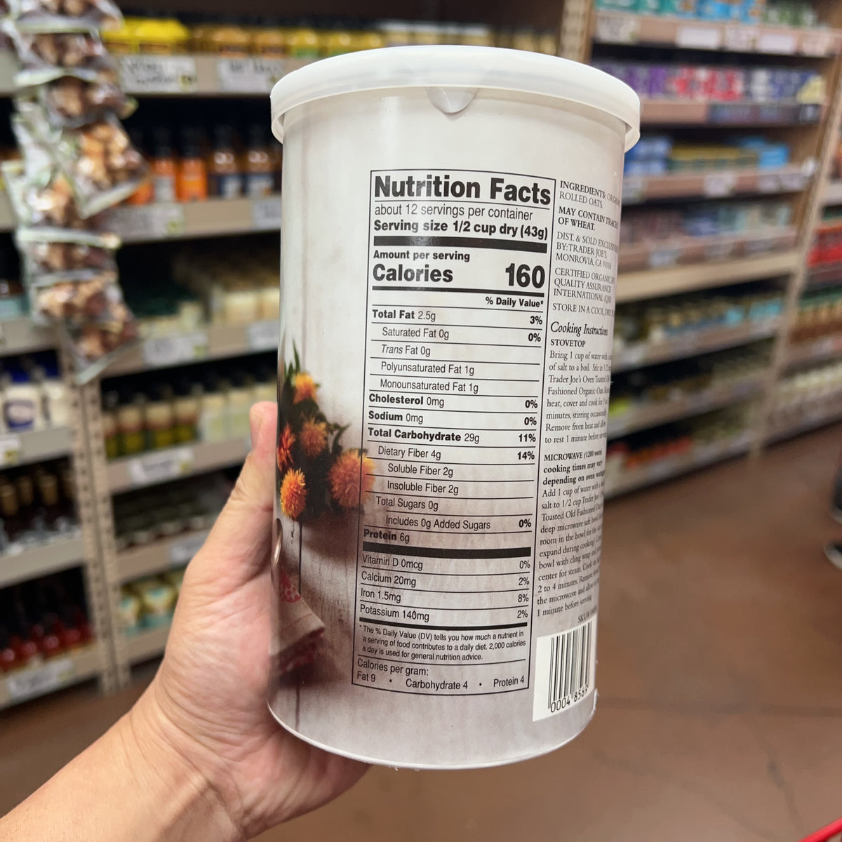 Trader Joe's Organic Old Fashioned Oats, 18 oz product image 6