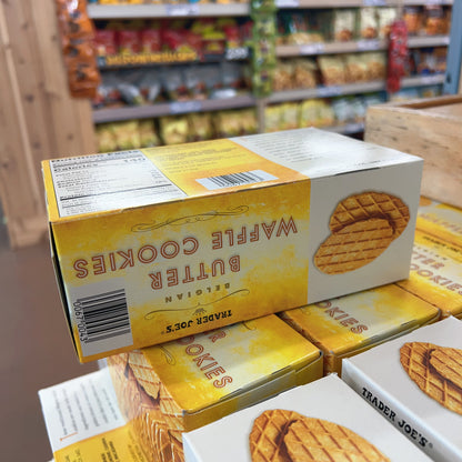 Trader Joe's Belgian Butter Waffle Cookies Traditional Belgian Butter Biscuits 8.8 oz (250g)