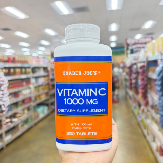 Trader Joe's Vitamin C 1000 mg with Rose Hips Dietary Supplement 250 Tablets