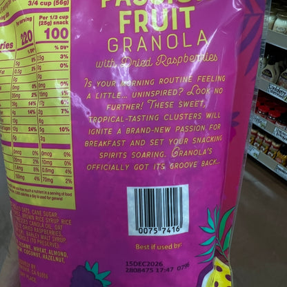 Trader Joe's Passion Fruit Granola with Dried Raspberries 