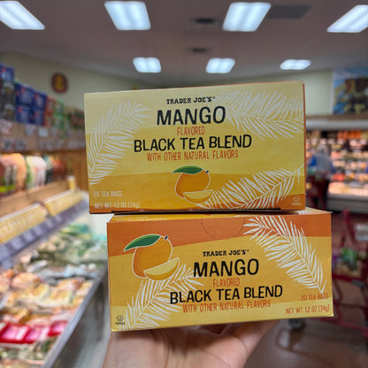 Trader Joe's Mango Flavored Black Tea Blend, 1.2 oz (34g), 20 Tea Bags