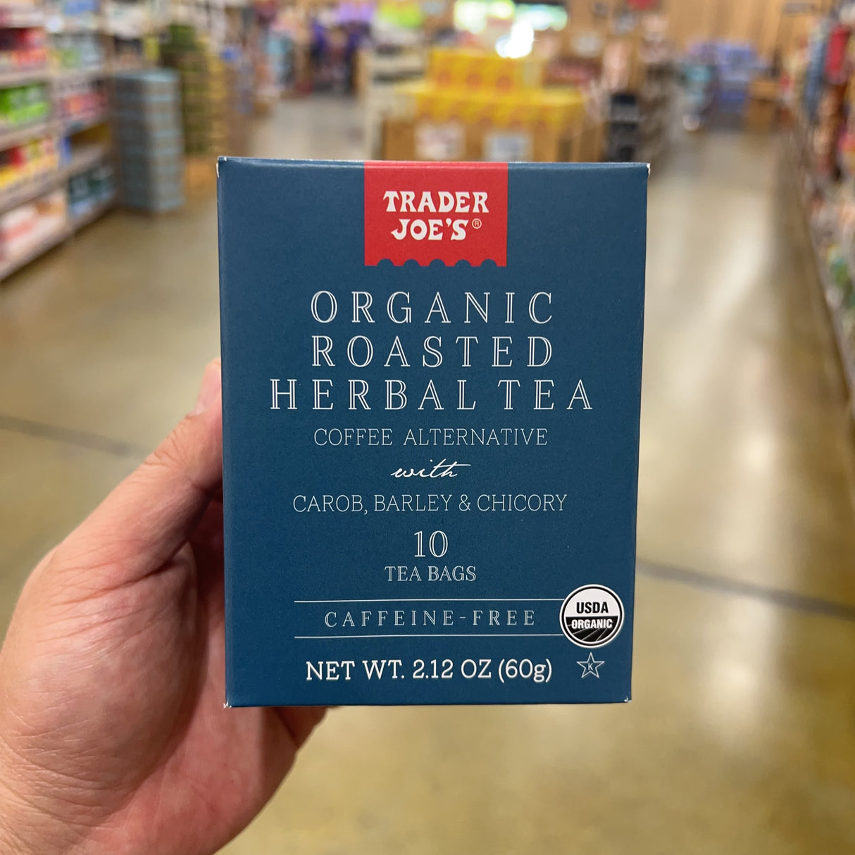 Trader Joe's Organic Roasted Herbal Tea Coffee Alternative 10 Bags 2.12 oz product image 3