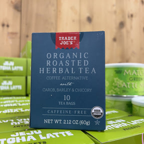 Trader Joe's Organic Roasted Herbal Tea Coffee Alternative 10 Bags 2.12 oz product image