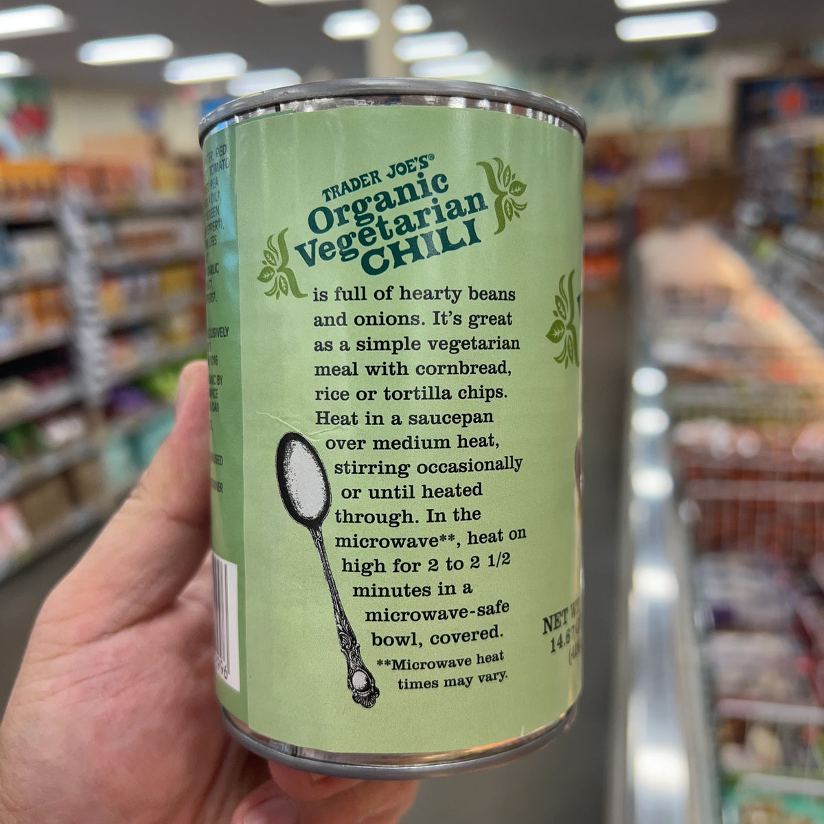 Trader Joe's Organic Vegetarian Chili with Red Beans & Onion, 14.67 oz product image 2