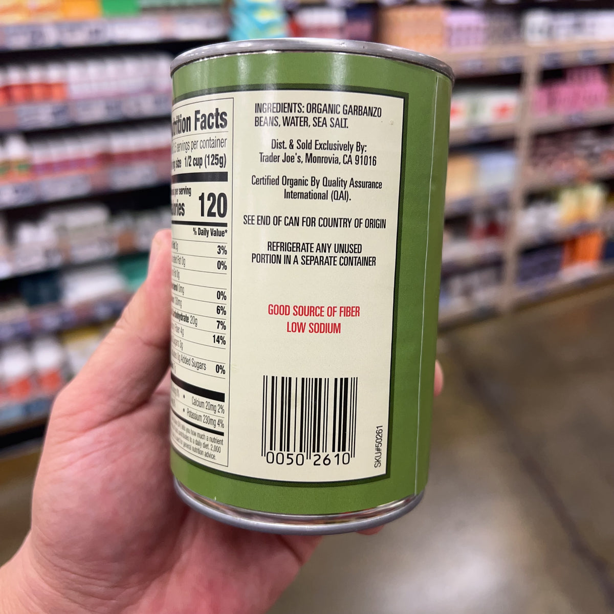 Trader Joe's Organic Garbanzo Beans, 15.5 oz product image 3