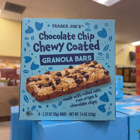 Trader Joe’s Chocolate Chip Chewy Coated Granola Bars 6 Pack 7.4 oz product image