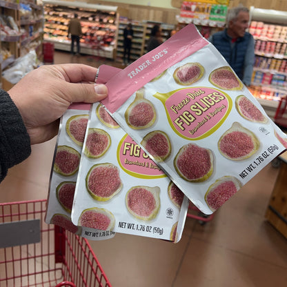 Trader Joe's Freeze Dried Fig Slices Unsweetened Unsulfured 1.76 oz