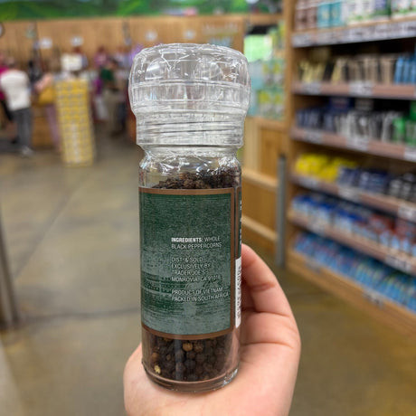 Trader Joe's Black Peppercorns with Grinder, 1.8 OZ (51g)
