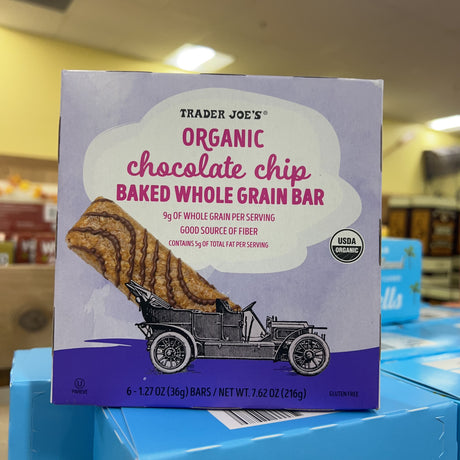 Trader Joe’s Organic Chocolate Chip Baked Whole Grain Bars 6 Pack 7.62 oz product image