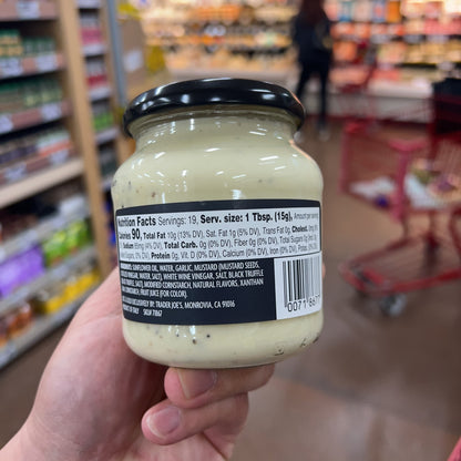 Trader Joe's Vegan Truffle Aioli 10.05 oz (285g) | Black Truffle | Dairy-Free & Egg-Free
