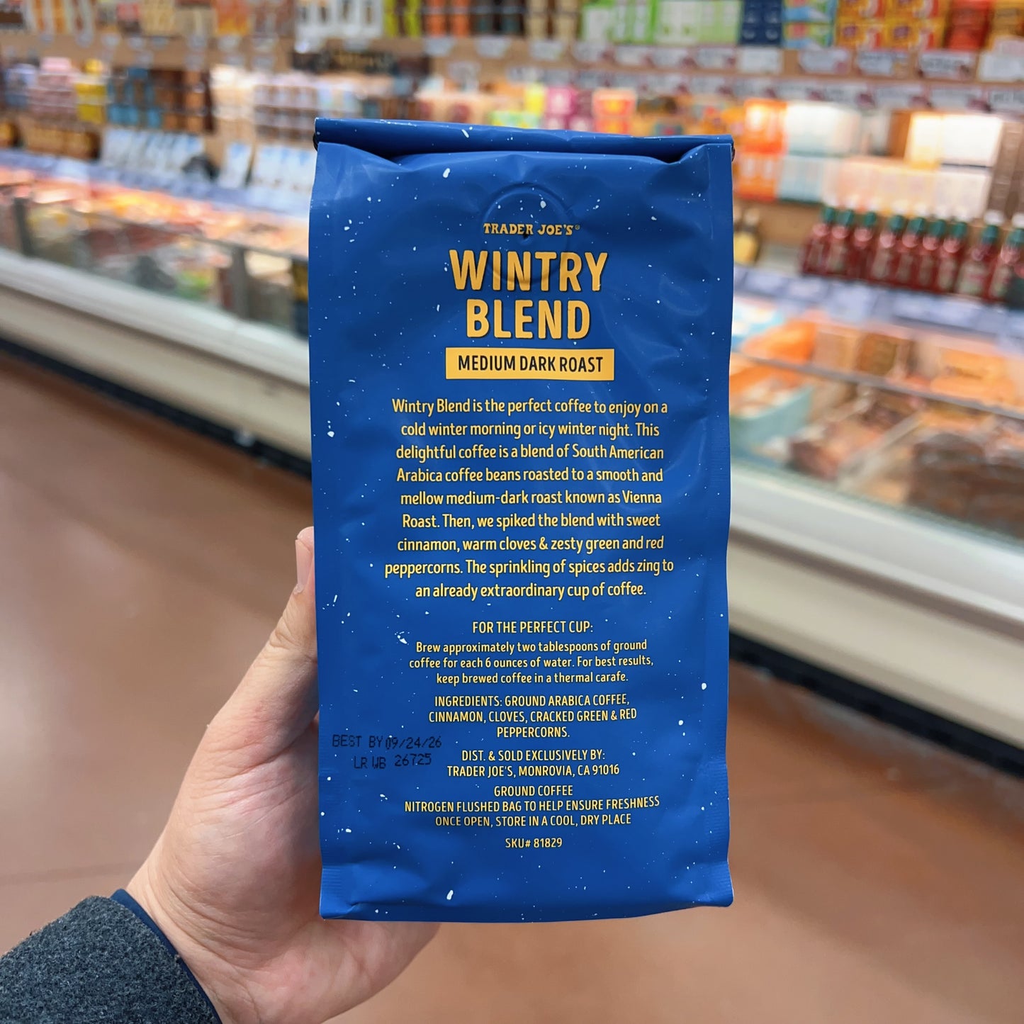 Trader Joe's Wintry Blend Medium Dark Roast Ground Coffee 14oz 397g