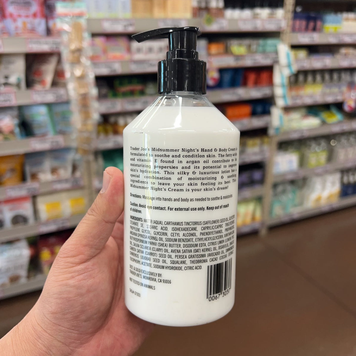 Trader Joe's Midsummer Night's Fragrance-Free Hand & Body Cream Argan Oil 16 fl oz