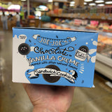 Trader Joe's Chocolate Vanilla Creme Sandwich Cookies — alternate package view