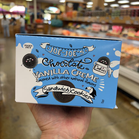 Trader Joe's Chocolate Vanilla Creme Sandwich Cookies — alternate package view