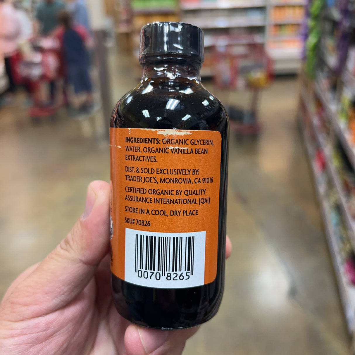 Trader Joe's Organic Alcohol Free Pure Vanilla Flavor