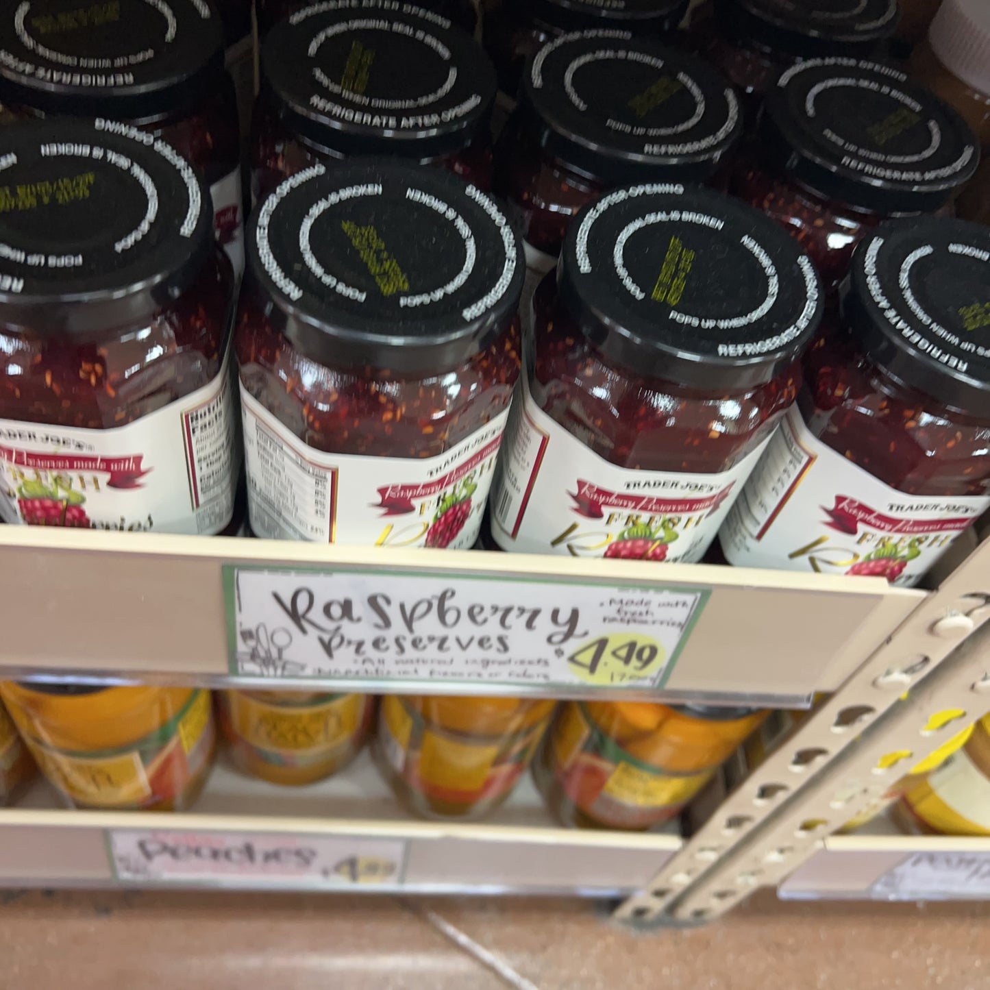 Trader Joe's Raspberry Preserves made with Fresh Raspberries, 17.5 oz (496g)