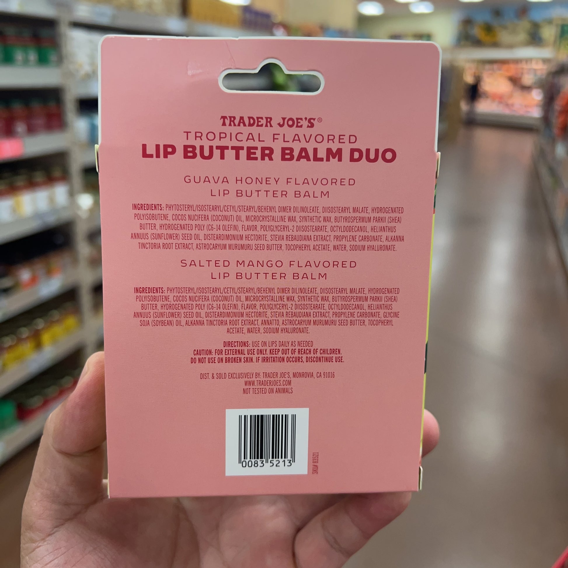 Trader Joe's Tropical Flavored Lip Butter Balm Duo