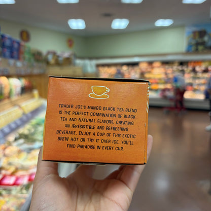 Trader Joe's Mango Flavored Black Tea Blend, 1.2 oz (34g), 20 Tea Bags