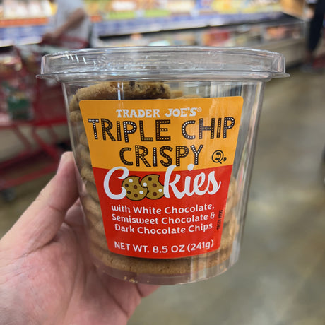 Trader Joe's Triple Chip Crispy Cookies 8.5 oz – package detail view 8