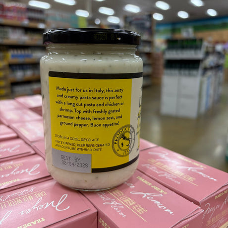 Trader Joe's Limone Alfredo Sauce Creamy Lemon Pasta Sauce with Parmigiano Reggiano 15 oz