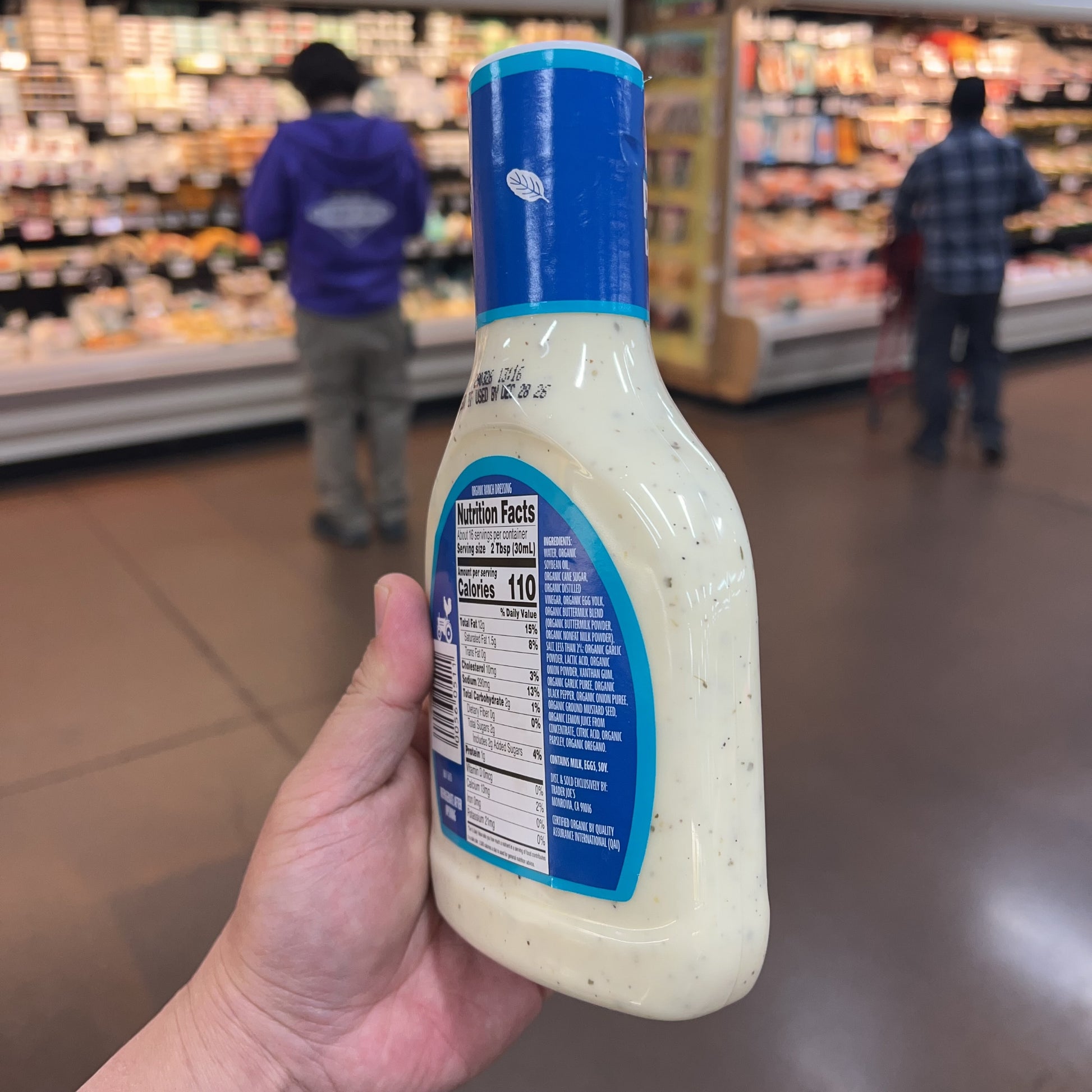 Trader Joe's Organic Ranch Dressing USDA Certified Organic • Net Wt. 16 fl oz (473mL)