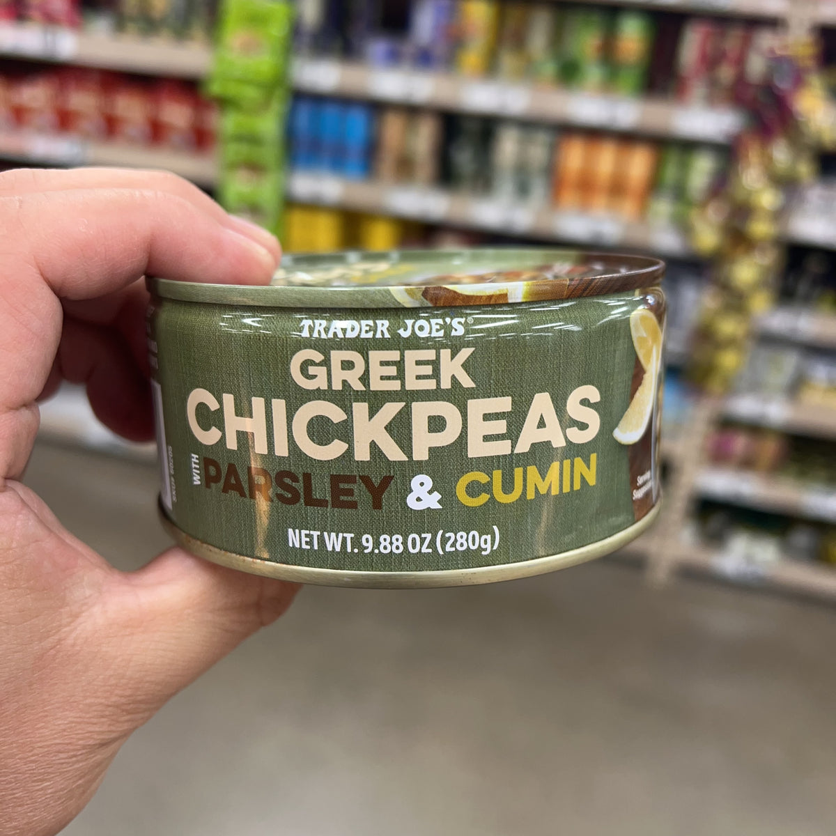 Trader Joe's Greek Chickpeas with Parsley & Cumin, 9.88 oz product image 2