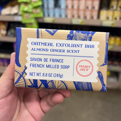 Trader Joe's Oatmeal Exfoliant Bar Almond Ginger 8.8 oz – product package
