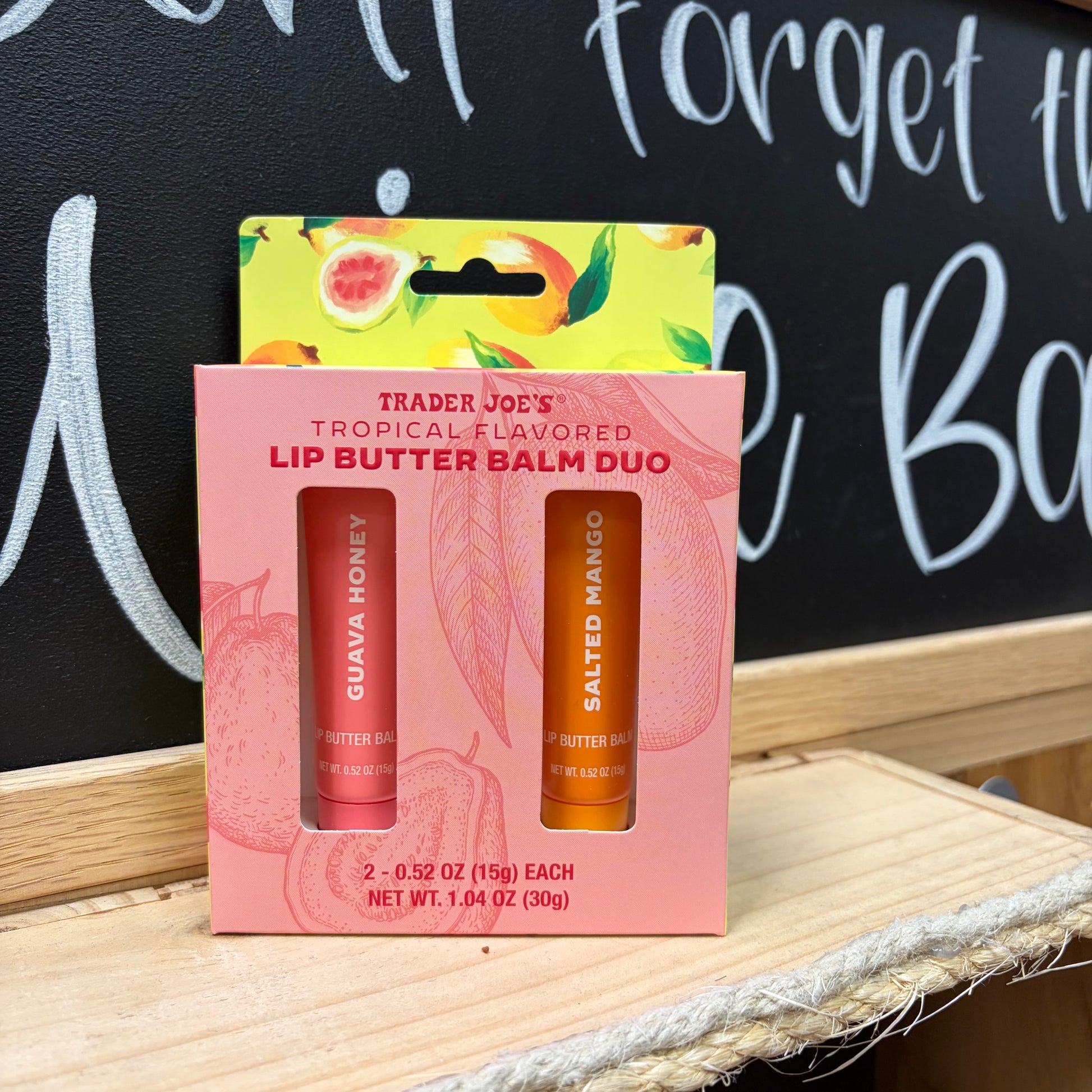 Trader Joe's Tropical Flavored Lip Butter Balm Duo