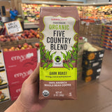 Trader Joe's Fairtrade Organic Five Country Blend Dark Roast Whole Bean Coffee
