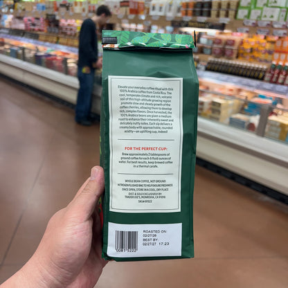 Trader Joe's Costa Rica Whole Bean Coffee 100% Arabica Medium Roast 12 oz
