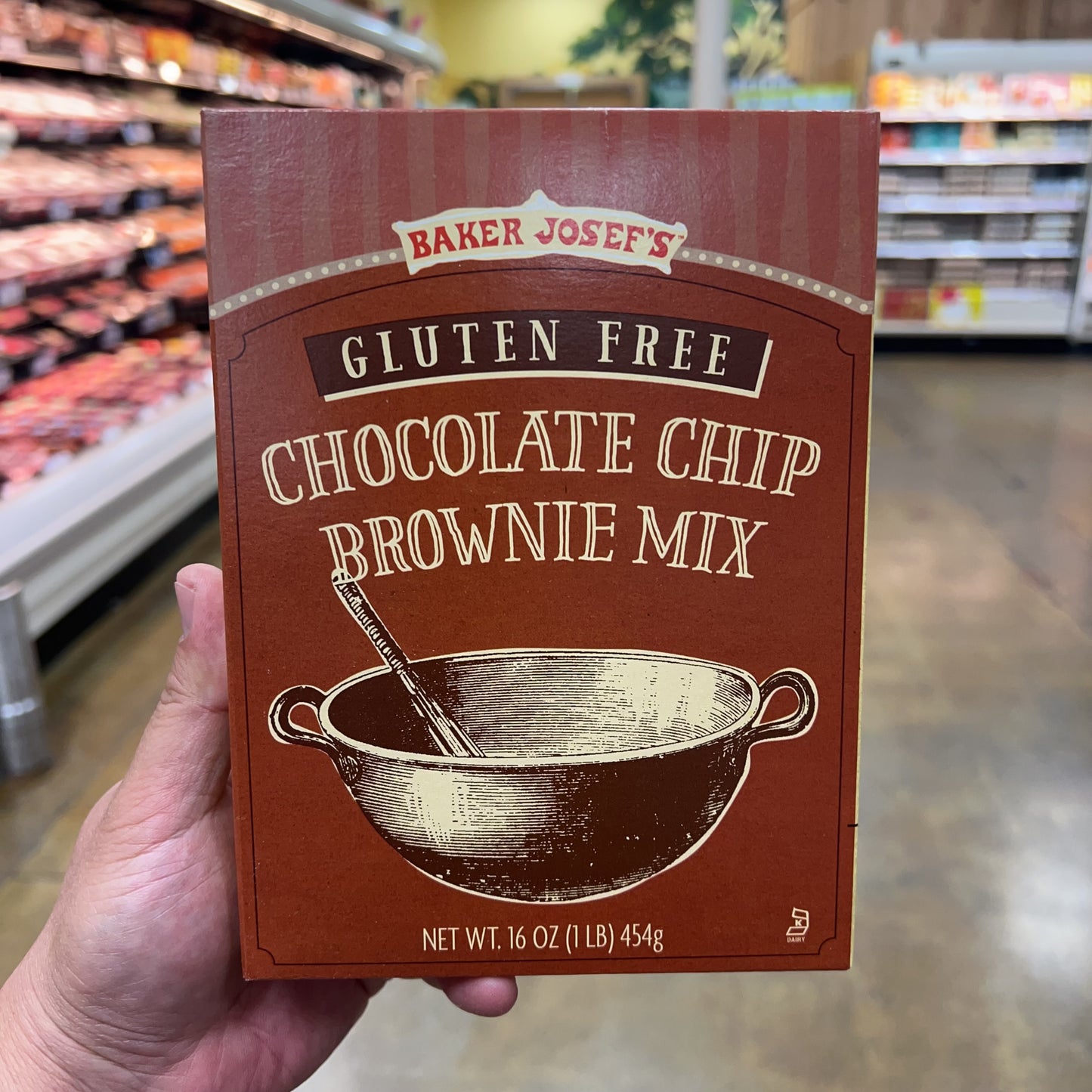 Baker Josef's Gluten Free Chocolate Chip Brownie Mix 16 oz (1 lb) product image
