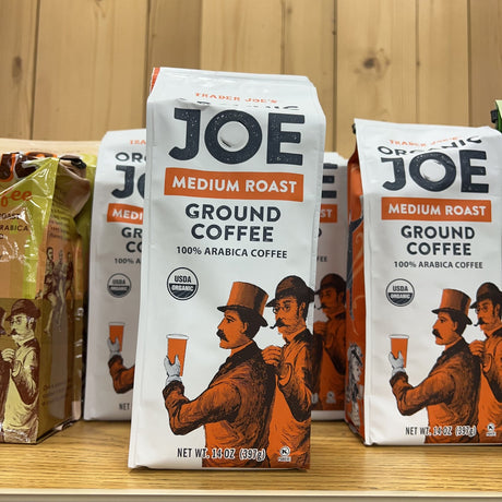 Trader Joe's Organic Joe Medium Roast Ground Coffee USDA Organic 100% Arabica 14 oz