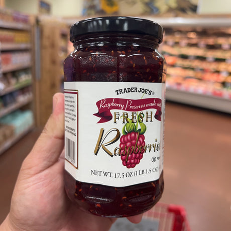 Trader Joe's Raspberry Preserves made with Fresh Raspberries