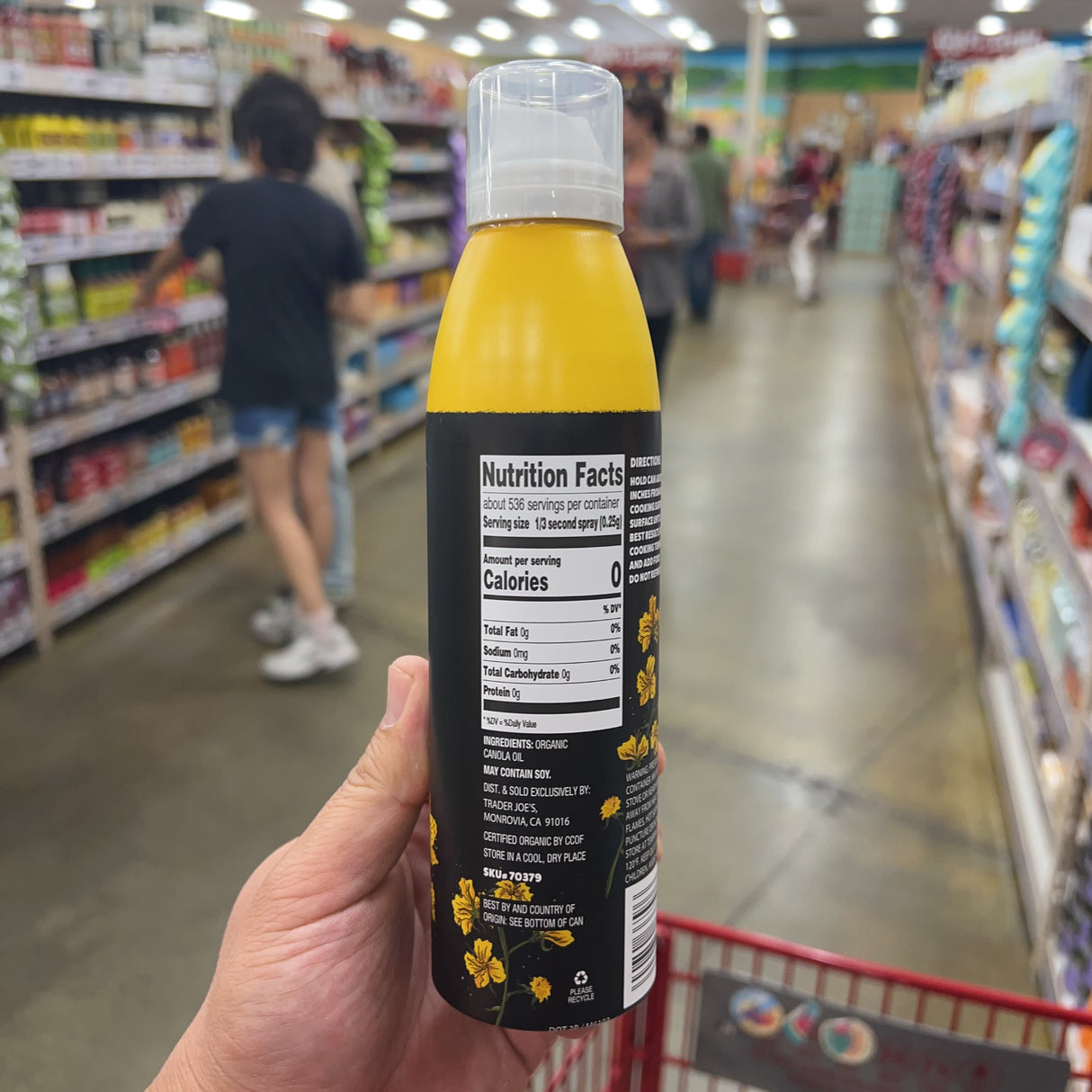 Trader Joe's Organic Canola Oil Spray 4.73 oz