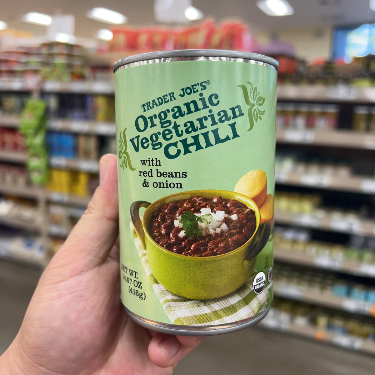 Trader Joe's Organic Vegetarian Chili with Red Beans & Onion, 14.67 oz product image 4