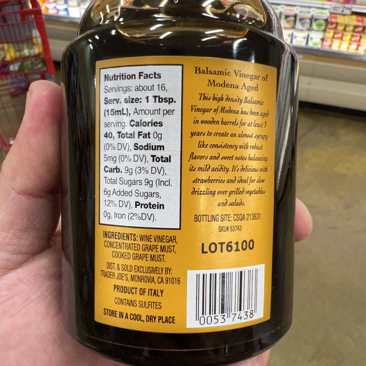 Trader Joe’s Gold Balsamic Vinegar of Modena 8.5 fl oz - product image 5