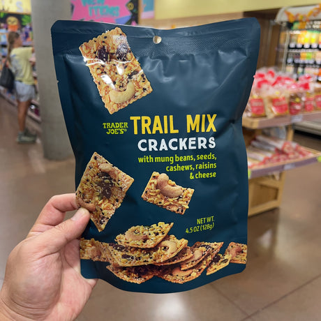 Trader Joe's Trail Mix Crackers with Mung Beans, Seeds & Cheese 4.5 oz product image