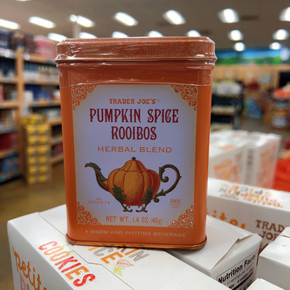Trader Joe's Pumpkin Spice Rooibos Herbal Tea 1.4 oz (40g) | Caffeine-Free