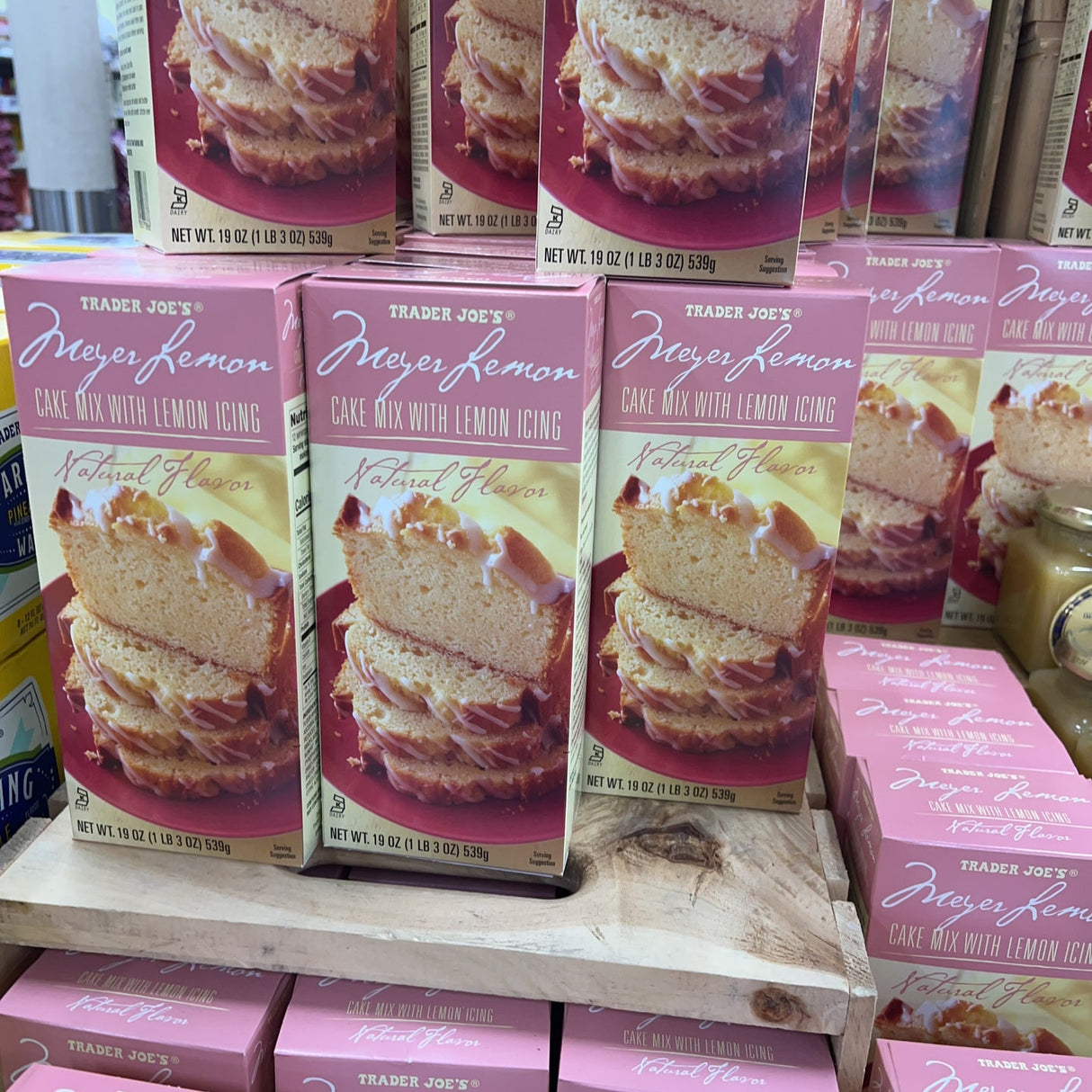 Trader Joe's Meyer Lemon Cake Mix with Lemon Icing 19 oz